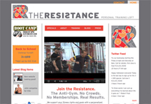 The Resistance Fitness Loft website